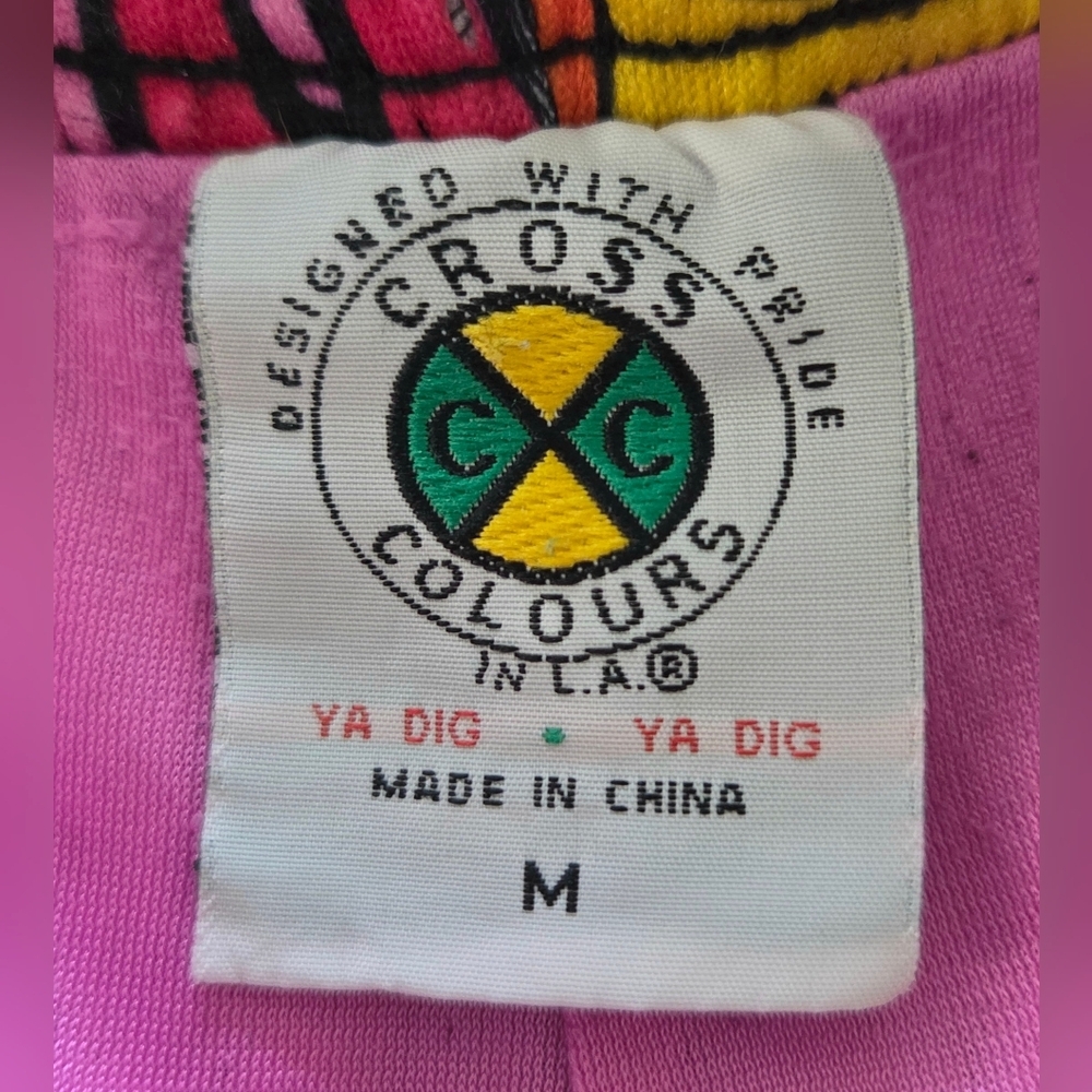 Y2k Cross Colours Block Letter Drawstring Shorts. - image 3